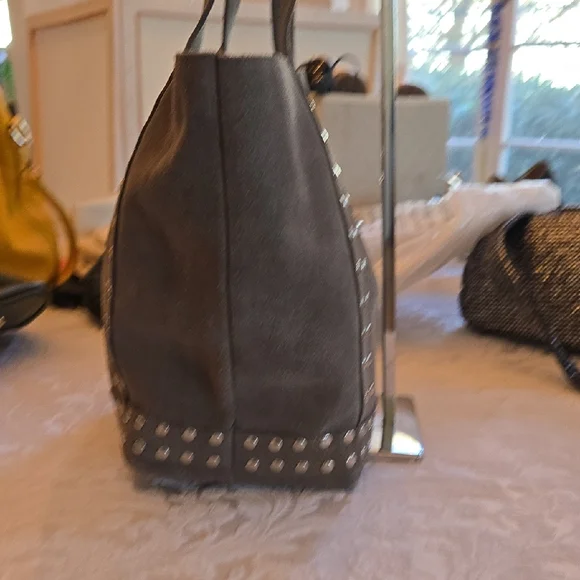 Chic Studded Tote Bag in Taupe - Picture 4 of 5